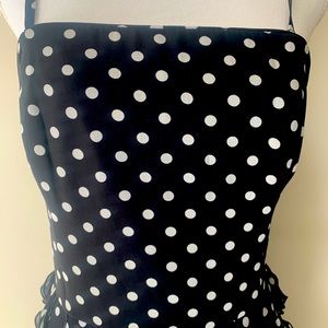 WHBM Strapless Dress With Ruffle Detail